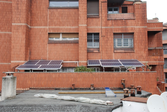Fotovoltaico: Tettoia frangisole su terrazza con moduli EL.ITAL